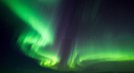 Northern lights illuminating the night sky with vibrant colors  