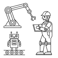 vector illustration of a robot