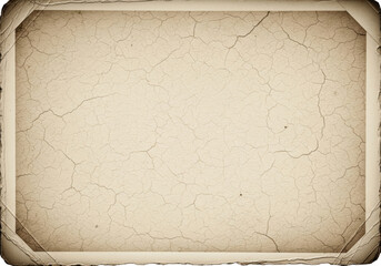 Weathered sepia-toned vintage photograph with intricate cracks, frayed edges, and soft vignette, ideal as a textured historical document background. Concept of vintage document background