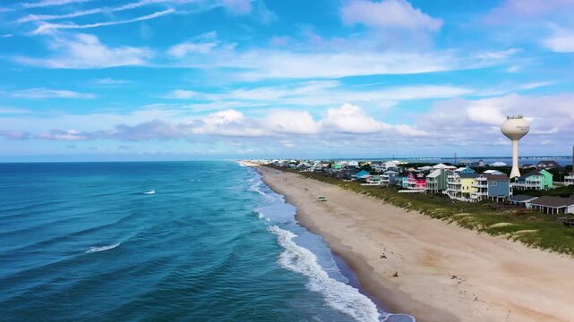 Emerald Isle, North Carolina. 
A beautiful view long along the  beach.