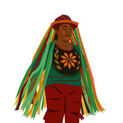 Illustration of vaqueiro bumba meu boi maranhão