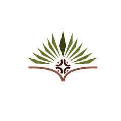 Native Indigenous Wisdom Logo with an Open Book People Culture