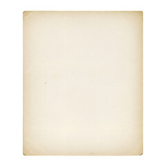 Obraz premium Vintage aesthetic paper sheet with aged texture, isolated on white or transparent background. Ideal for posters, certificates, invitations, and retro-inspired design projects