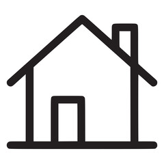 Vector art of house icon with chimney and windows this simple and clean design represents home, real estate, and family, suitable for websites, apps, and promotional materials