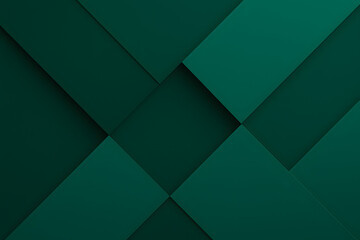 Abstract geometric 3D background in emerald green