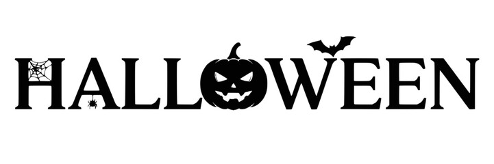 Halloween Text Typography Vector