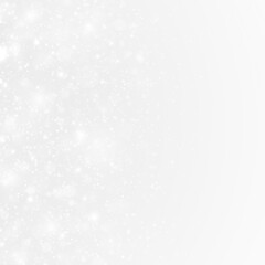 Cold winter snowflake with frost and Christmas glow. Shimmering ice covers the snowy ground.