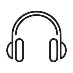 Vector art of headphones, a symbol of music and audio enjoyment, perfect for illustrating sound, entertainment, or personal listening experiences in a minimalist and modern design
