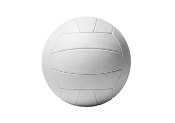 transparent synthetic leather volleyball with pebbled texture and pearlescent sheen, perfectly centered on transparent background with soft shadow, ample copy space. Concept of high-quality