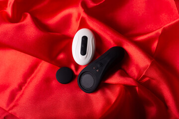 A female sex toy for pussy with a remote control. A sex toy at a distance.