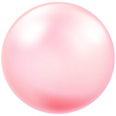 Transparent spheres with cosmetic skincare essence, vitamin or moisture drops, and glossy bubble gum balls.