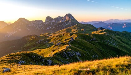 Mountain range at sunrise