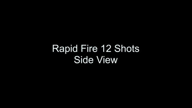Electro Blaster Pack &ndash; Sci-Fi Muzzle Flash VFX, Single Burst Full Auto Loop, Side Front Diagonal, 4K Overlay