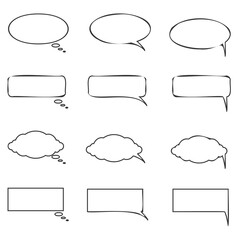 Fototapeta premium differently designed speech or thought bubbles