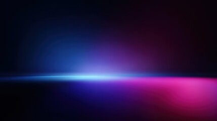 Obraz premium Abstract blue pink neon light background glow effect Dark backdrop Vector illustration Futuristic vibrant design