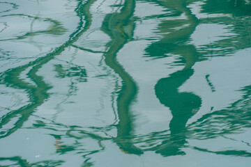 Abstract Green Water Reflection Composition