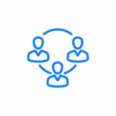 team cooperation icon sign vector
