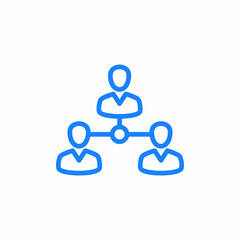 team hierarchy icon sign vector