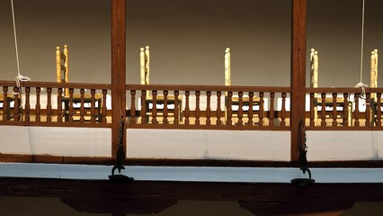 Almagro, Spain; August-20, 2025: Interior view of the courtyard of the Corral de Comedias in Almagro