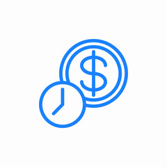 time is money icon sign vector