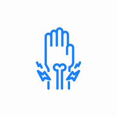 whrist injury icon sign vector