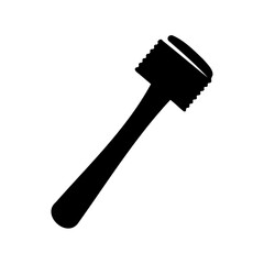 Meat tenderizer tool in silhouette, a kitchen cooking preparation instrument