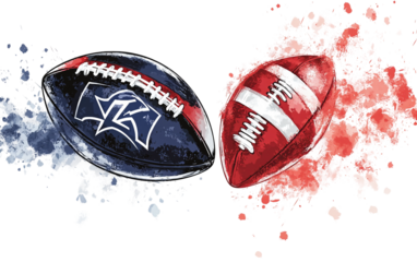 Super Bowl party invitation themed design with football elements symbolizing celebration fandom and excitement isolated on transparent background PNG