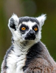 Close-up portrait of a lemur
