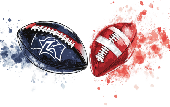 Super Bowl party invitation themed design with football elements symbolizing celebration fandom and excitement isolated on transparent background PNG