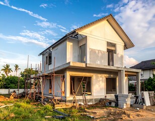 Under-construction house