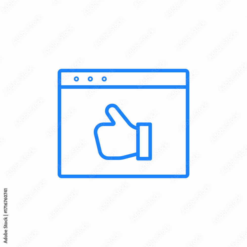 Wall mural web interface with like button icon sign vector