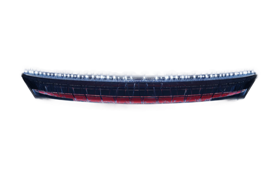 Super Bowl stadium lights on bright and powerful illuminating the field symbolizing energy excitement and sporting spectacle isolated on transparent background PNG - Powered by Adobe