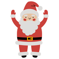 Santa Claus. Cartoon Christmas holiday character