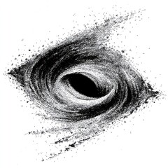 Abstract black vortex design