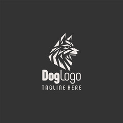 Fototapeta premium Stunning Black White Dog Vector