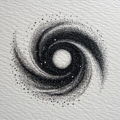 Spiral galaxy drawing