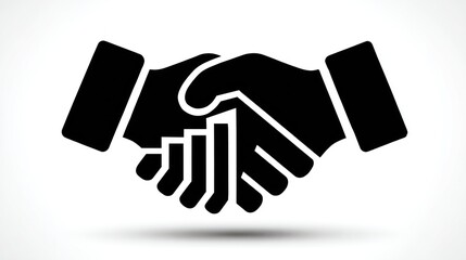 Obraz premium Business deal handshake icon