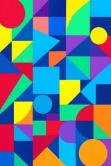 Obraz premium design background with colorful squares,cubes und triangles
