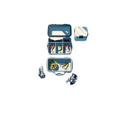Fototapeta premium Detailed Fishing Tackle Box with Lures and Accessories Illustration 