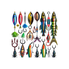 Variety Fishing Lures Set: Assorted Spinner Baits, Crankbaits & Spoon Lures for Freshwater & Saltwater Fishing.
