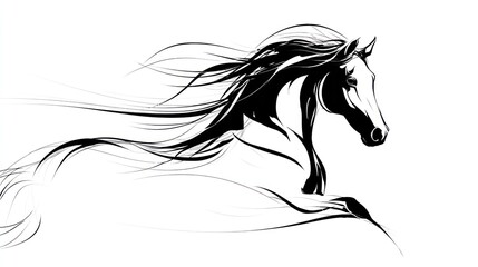 Majestic horse silhouette