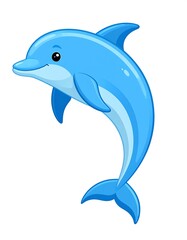 Fototapeta premium Cute cartoon dolphin