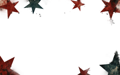 Studio shot of retro Fourth of July banner emphasizing historical charm, festive celebration, and vintage aesthetics isolated on transparent background PNG