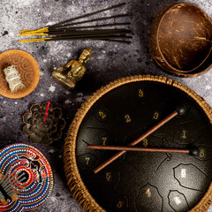 musical instrument handpan mini and spiritual items