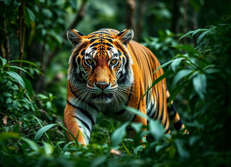 Obraz premium Majestic Tiger in Jungle Wildlife Photography
