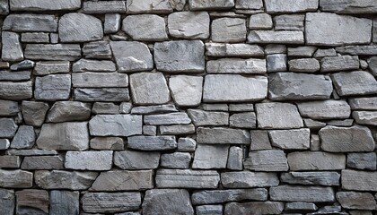 Obraz premium rough hewn gray stone wall texture natural light old uneven