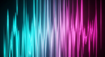 Abstract background with vertical lines of teal and pink creating a wavy pattern design effect created with generated ai