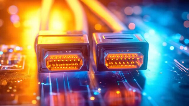 High Speed Data Transfer via Fiber Optic Cables.