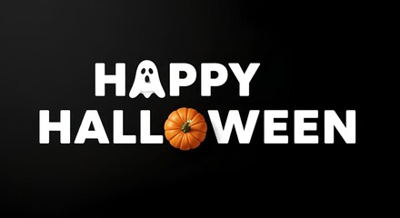 Happy Halloween Spooky Greetings with a Pumpkin