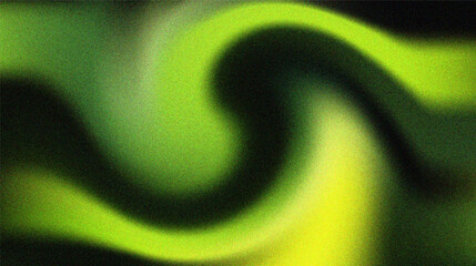 Abstract green and yellow gradient background with blurred swirling shapes and grainy texture perfect for modern designs and creative projects
